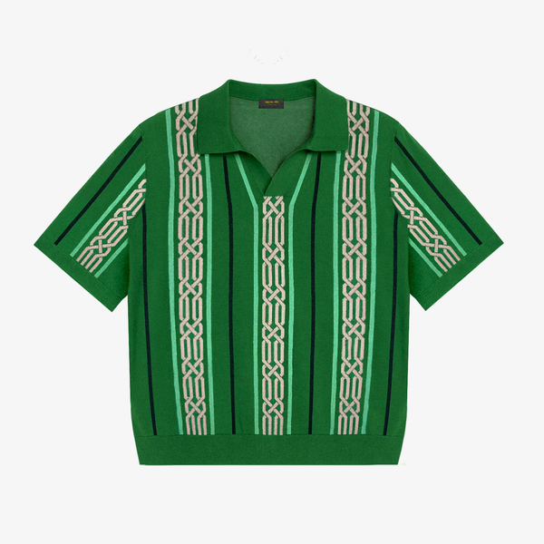 5ivepillars Green Polo Knit - Green