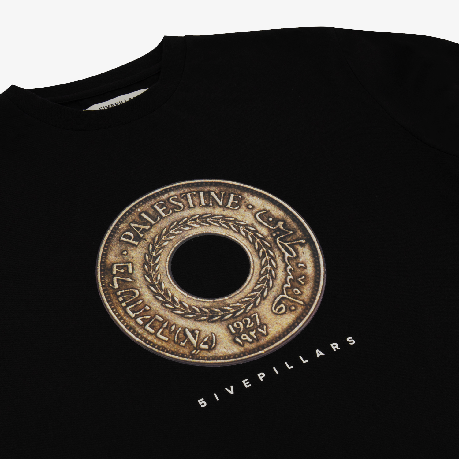 Palestine Coin L/S Tee - Black